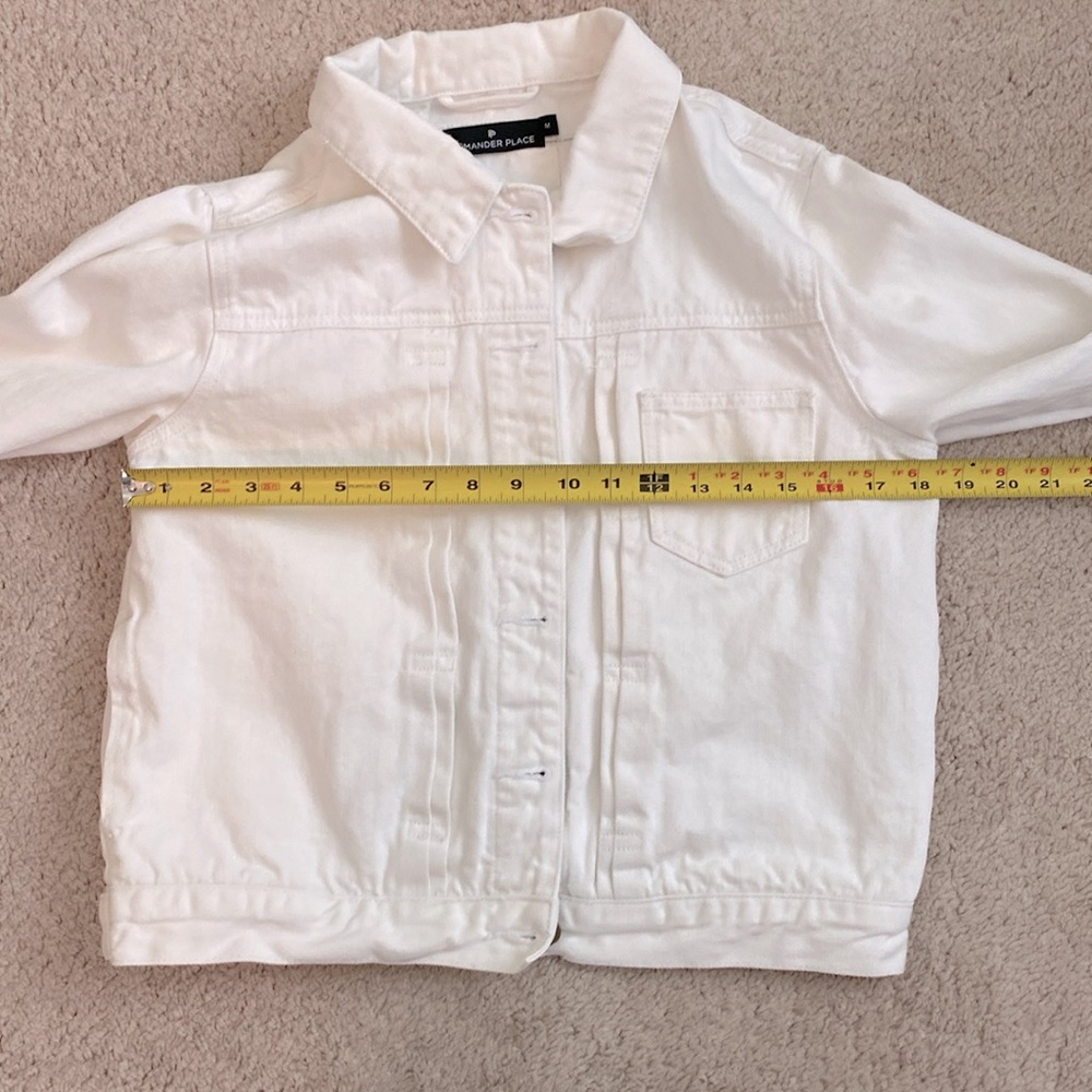 Pomander Place by‎ Tuckernuck White Denim Laurent Jacket Women's Size M - Picture 10 of 10